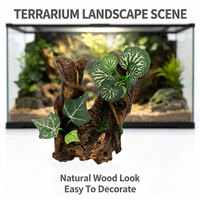 Petpetzone - Décoration de terrarium en résine texturée imitation bois flotté, écologique, pour reptiles