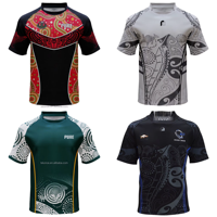 Ensemble d'uniformes de rugby indigènes personnalisés FQ, impression par sublimation complète, uniformes de rugby aborigènes, maillot et short pour club et ligue