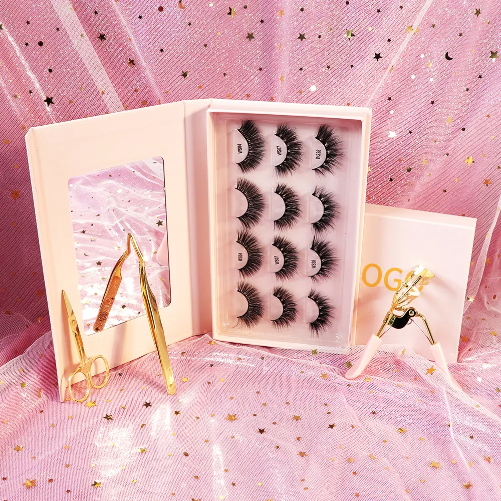 Lash Case Eyelashes Boxes Eyelash Packaging Box Vendor Wholesale Luxury Private Label Custom Logo Pink Packaging Cosmetics Inice