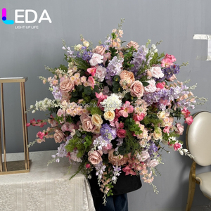 LEDA Wedding Artificial Flower Ball Modern Silk Neutral Flower Balls Real Touch Flower Centerpiece Ball - Product Image 5