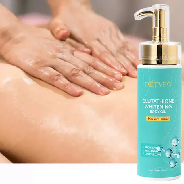 Natural 100% vegan body massage oil anti aging improve skin dullness whitening essential body oil