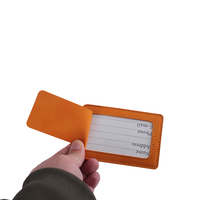 Étiquette de bagage personnalisable en cuir PU souple et résistant à l'eau, idéale pour les cartes d'embarquement et les valises – Vente en gros usine