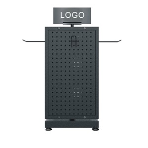 Tùy chỉnh bốn mặt xoay <span class=keywords><strong>Pegboard</strong></span> hiển thị đứng Heavy Duty điện thoại di động Trường hợp siêu thị Kệ tầng khung cho hàng tạp hóa - Product Image 2