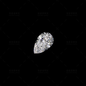 Lab Grown Diamond Pear Cut 1 Carat D Color Women's Wedding Ring - Product Image 2