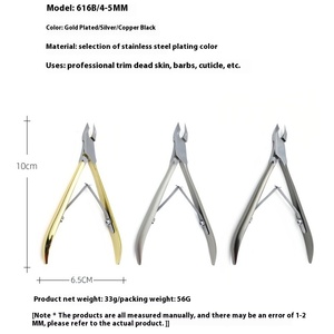 Ventes directes Mâchoire en acier inoxydable 5MM Coupe-ongles et coupe-ongles Pinces à cuticules Outils <span class=keywords><strong>de</strong></span> manucure Outils <span class=keywords><strong>de</strong></span> soin des ongles pour les manucures - Product Image 2
