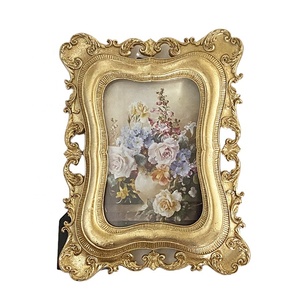Vente en gros cadre Photo sculpté creux or mur suspendu porche salle à manger chambre <span class=keywords><strong>décoration</strong></span> Table en résine - Product Image 1