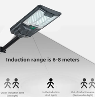 100W 200W 300W 400W 500W Lampadaire solaire intégré étanche Lumière de sécurité solaire éclairage extérieur avec poteau