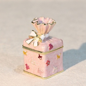 Unique <strong>Jewelry</strong> <strong>Box</strong> for Wedding Metal Alloy Candy <strong>Jewelry</strong> <strong>Box</strong> for Earrings Pretty Boxes for Girls Christmas Gifts Enamel Crafts - Product Image 3
