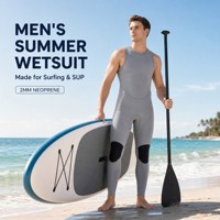 Combinaison de plongée longue en néoprène gris 2 mm pour homme, idéale pour la plongée en apnée, le surf, le paddle board, le SUP et le kayak en été