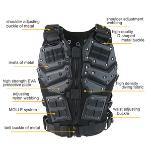 Gilet tactique de haute qualité, porte-plaques modulaire avec poids de sécurité et ceinture de sécurité pour l'entraînement des gardes - Product Image 2
