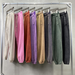Pantalon de sport droit en molleton tricoté 360g pour homme, taille mi-haute, coupe ample, décontracté et formel, vente en gros de haute qualité - Product Image 5