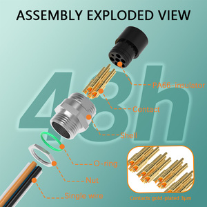 Kết Nối Cáp 7/8 6 <span class=keywords><strong>Pin</strong></span> Điện Tử Công Nghiệp Phía Sau Gắn Kết 2 <span class=keywords><strong>3</strong></span> 4 5 <span class=keywords><strong>Pin</strong></span> Nam Ổ Cắm Dây Pcb Bảng Điều Chỉnh Gắn Kết Nối Không Thấm Nước - Product Image 4