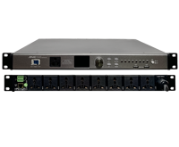 Distributeur d'alimentation 1U 8 canaux à montage en rack avec télécommande et ports de charge USB, séquenceur d'alimentation professionnel de haute qualité