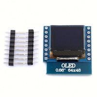 Modul Layar OLED 0.66 Inci untuk Modul WEMOS D1 MINI ESP32 Arduino AVR STM32 64X48 0.66 "Layar LCD IIC I2C OLED