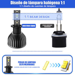 Ampoules de phares <span class=keywords><strong>LED</strong></span> super lumineuses E9 10000LM 6500K |   12V 25W |   Adaptation universelle H11 9005 |   Pièces détachées automobiles - Product Image 2