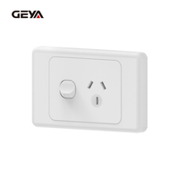 GEYA - Enchufe de Pared Industrial para Hospital, Estándar Australiano, 117 mm x 74 mm, PC, 10 A, Horizontal, Individual, IP20