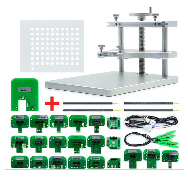 LED BDM FRAME Stainless Steel Full Set 22pcs BDM Adapters for KESS Ktag FGTECH BDM100 ECU Chip Tuning Programmer Tool with Probe