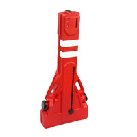 Barrière de sécurité portable extensible en plastique, remplissable d'eau, rétractable, pliable, clôture de circulation, réflecteur prismatique haute intensité