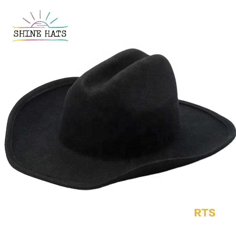 Shinehats OEM High Quality Sombrero Cow Boy Designer Wool Wide Women 2024 Western Chapeau Fashion Adult Fedora Cowboy Hats