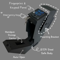 Coffre-fort pour arme à feu à ouverture latérale 3 voies, déverrouillage biométrique par empreinte digitale, clavier à code, accès rapide, antivol, en acier, pour la maison, directement de l'usine OEM