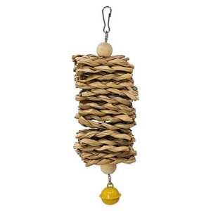 Palo masticable de mango y madera de salgueiro para aves, con campana, para periquitos y agapornis, juguete natural para masticar - Product Image 5