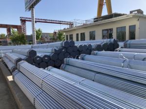 Tube rond <span class=keywords><strong>noir</strong></span> soudé ERW de longueur de la <span class=keywords><strong>bobine</strong></span> 6m d'<span class=keywords><strong>acier</strong></span> au carbone de la catégorie B Q235 d'ASTM A500 avec la surface galvanisée A252 conforme - Product Image 4