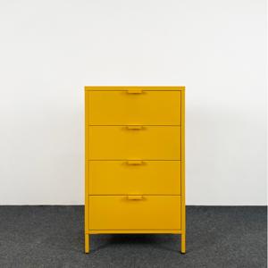 Meuble de rangement moderne en acier à 4 tiroirs, design tendance, multi-usages pour salon et salle à manger - Product Image 1