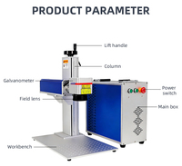 Nouvelle machine de marquage laser à fibre MOPA 100W pour ustensiles de cuisine en acier inoxydable, couteaux, briquets Zippo - Marquage profond portable de table AI/DXF