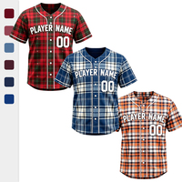 Camiseta de Béisbol Personalizada con Diseño Escocés, Nombre y Número del Equipo, para Fanáticos del Béisbol, Estilo Casual