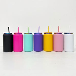 กระป๋องโซดาเบียร์สแตนเลสเคลือบสีรุ้ง ขนาด 16 ออนซ์ สำหรับสลักเลเซอร์ 25PACK-USA Warehouse - Product Image 1