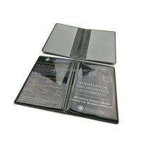 Porte-documents en plastique A4 A5 de qualité supérieure, avec logo personnalisé, organiseur de véhicule avec clip pour papiers d'assurance et d'immatriculation automobile
