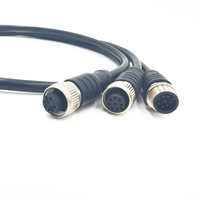 Câble numérique étanche IP68 M12 à Angle droit/droit, multibroches, circulaire, personnalisé, imperméable, IP68