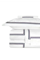 SANHOO Vente en gros de draps de lit de luxe 100% coton, ensemble de 4 pièces avec housse de couette, linge de lit blanc pour lit double