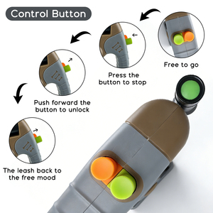Correa Retráctil para Perros con Luz <span class=keywords><strong>LED</strong></span> y Dispensador de Bolsas para Excrementos, Cinta Reflectante de Doble Cabeza de 3 Metros, Novedad - Product Image 4