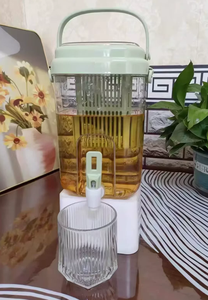 Carafe à eau froide résistante à la chaleur avec robinet, grande capacité, distributeur de boissons pour réfrigérateur domestique, thé aux fruits, boissons glacées - Product Image 6