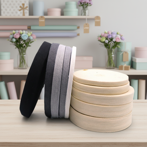 ริบบิ้นลายก้างปลาทำจากฝ้ายธรรมชาติ 100% เป็นมิตรกับสิ่งแวดล้อม พิมพ์โลโก้ส่วนตัวตามสั่ง สำหรับหมวก เสื้อผ้า ของขวัญคริสต์มาส และบรรจุภัณฑ์ - Product Image 4