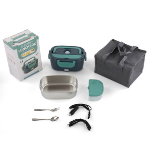 Lonchera 2 en 1 con Calefacción para Auto y Hogar, Lonchera Bento Portátil con Revestimiento de Acero Inoxidable, Contenedor de Alimentos - Product Image 3