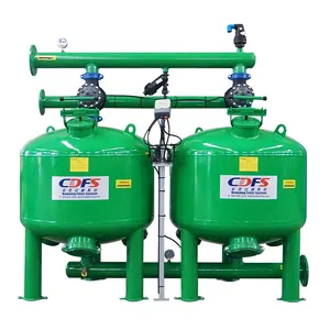 Automatic backwashing sand media filter water treatment system