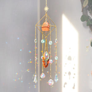 천연 크리스탈 수제 매달려 태양 포수 크리스탈 태양 포수 매달려 선 캐치 프리즘 레인보우 메이커 - Product Image 5