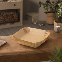Revêtement en carton ondulé personnalisé, écologique, de qualité alimentaire, jetable, pour micro-ondes, friteuse à air, cuisson, rôtissage, cuisine, snacks, gaufrage