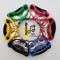 Vente chaude Couleur Rouge Mini Pied Tambourin Tambour Percussion Autres Instruments De Musique