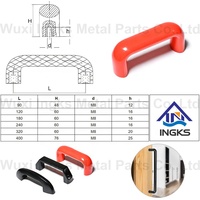 Manijas y Perillas de Plástico para Muebles, Manija de Nylon Negra en Forma de U para Barcos y Puertas, Duradera y Resistente, Personalizable