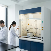 Hotte à fumées à conduit sans soudure ASHRAE110, résistante à la corrosion, pour laboratoire d'analyse chimique industriel et de contrôle qualité