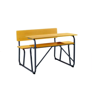 Conjunto de Silla y Escritorio Escolar Doble de Diseño Moderno y Simple, Muebles para Aula Hechos de MDF y Acero, 750 mm de Altura, 3 Años de Garantía, Uso Comercial - Product Image 6