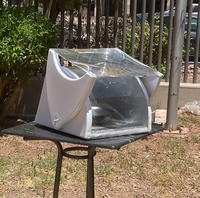 Four solaire portable d'extérieur avec panneau pliable, cuisinière solaire autoportante