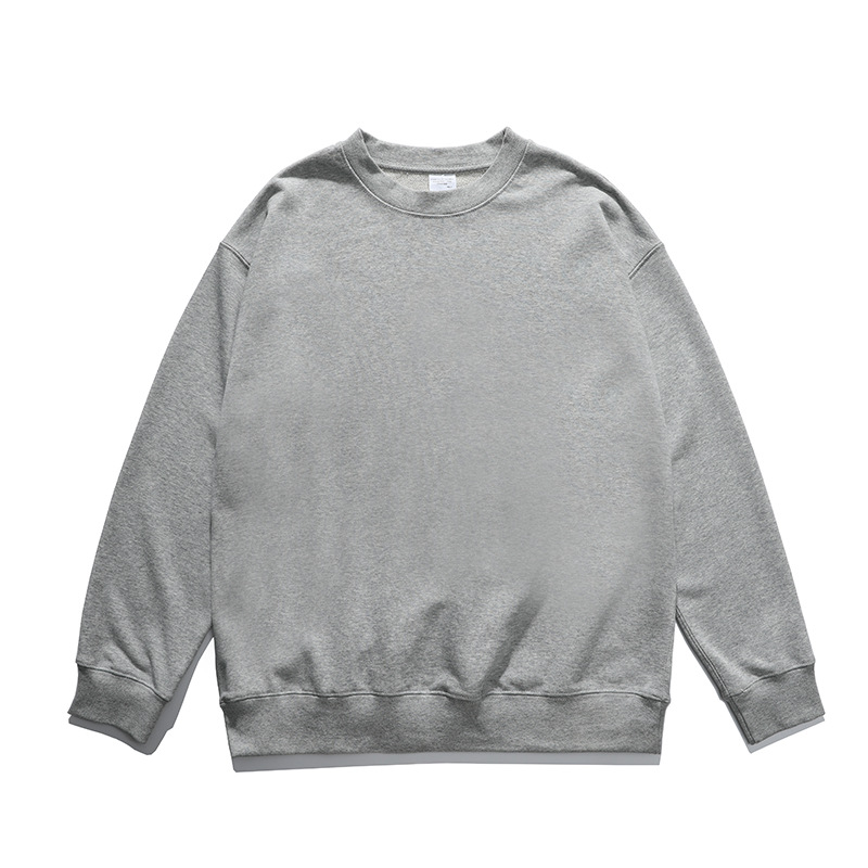Gris cáñamo abc-wy01 [hombro grande 360g 80% algodón, corte holgado, tendencia]