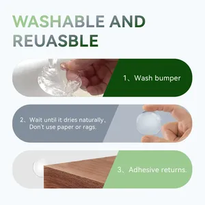 Topes de Goma Adhesivos Personalizados <span class=keywords><strong>para</strong></span> Puertas de Armario y Protectores de Pared <span class=keywords><strong>para</strong></span> <span class=keywords><strong>Sillas</strong></span>, Protegen los Tiradores de Puertas Contra Daños - Product Image 3