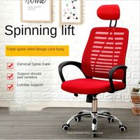 Chaise de bureau pivotante à dossier haut avec appui-tête confortable, chaise de conférence pour personnel de bureau à domicile, chaise d'étudiant pour dortoir