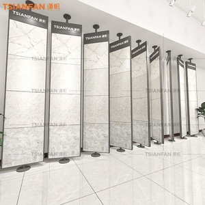 设计定制大型旋转瓷砖面板架三面立架木地板样品石材瓷砖旋转展示陈列室 - Product Image 3