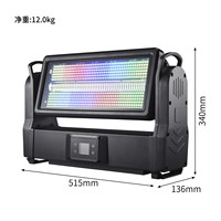 Luz Estroboscópica Móvil Impermeable IP65 con LED RGB 3 en 1, Efecto de Escenario, DMX Inalámbrico, Wash Flood para DJ y Discoteca